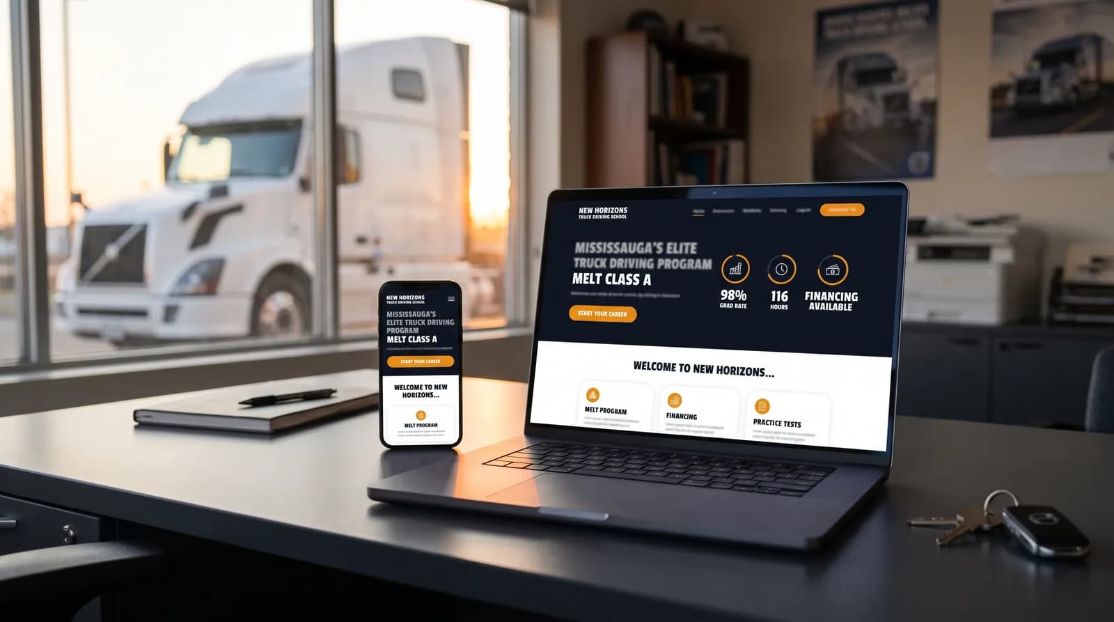 Truck Driving School Website, image 2 of 4