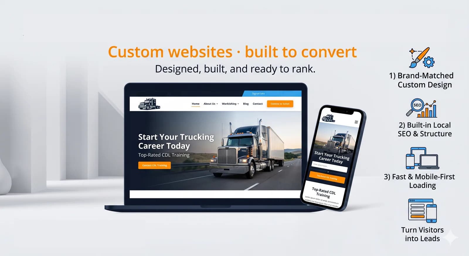 Truck Driving School Website